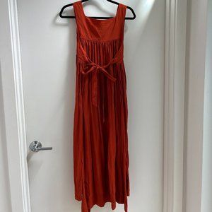 TOAST Gathered Pinafore Wrap Dress